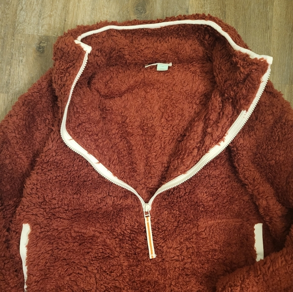 NWOT Anthropologie Saturday Sunday Annette Sherpa Pullover Jacket Size Large - Picture 8 of 12